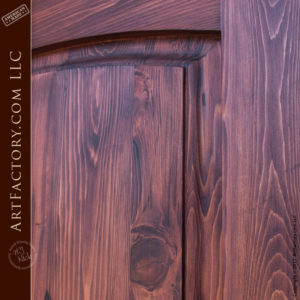 two panel custom solid wood entry door